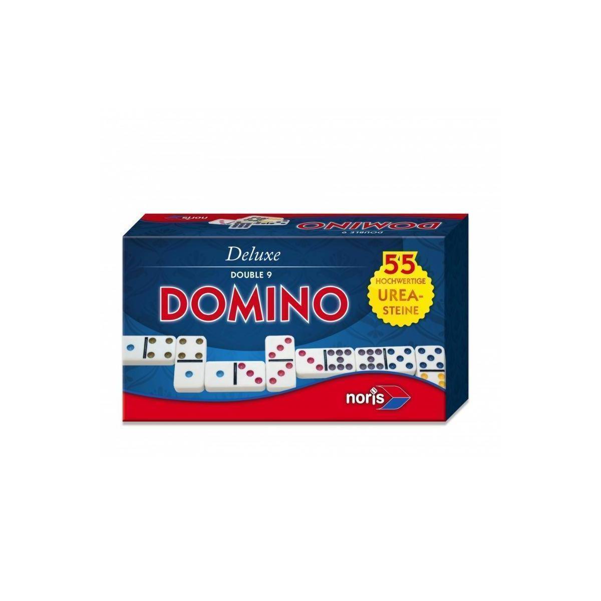 NOR08003 - Deluxe Doppel 9 Domino, Legespiel, 2-6 Spieler, ab 6 Jahren