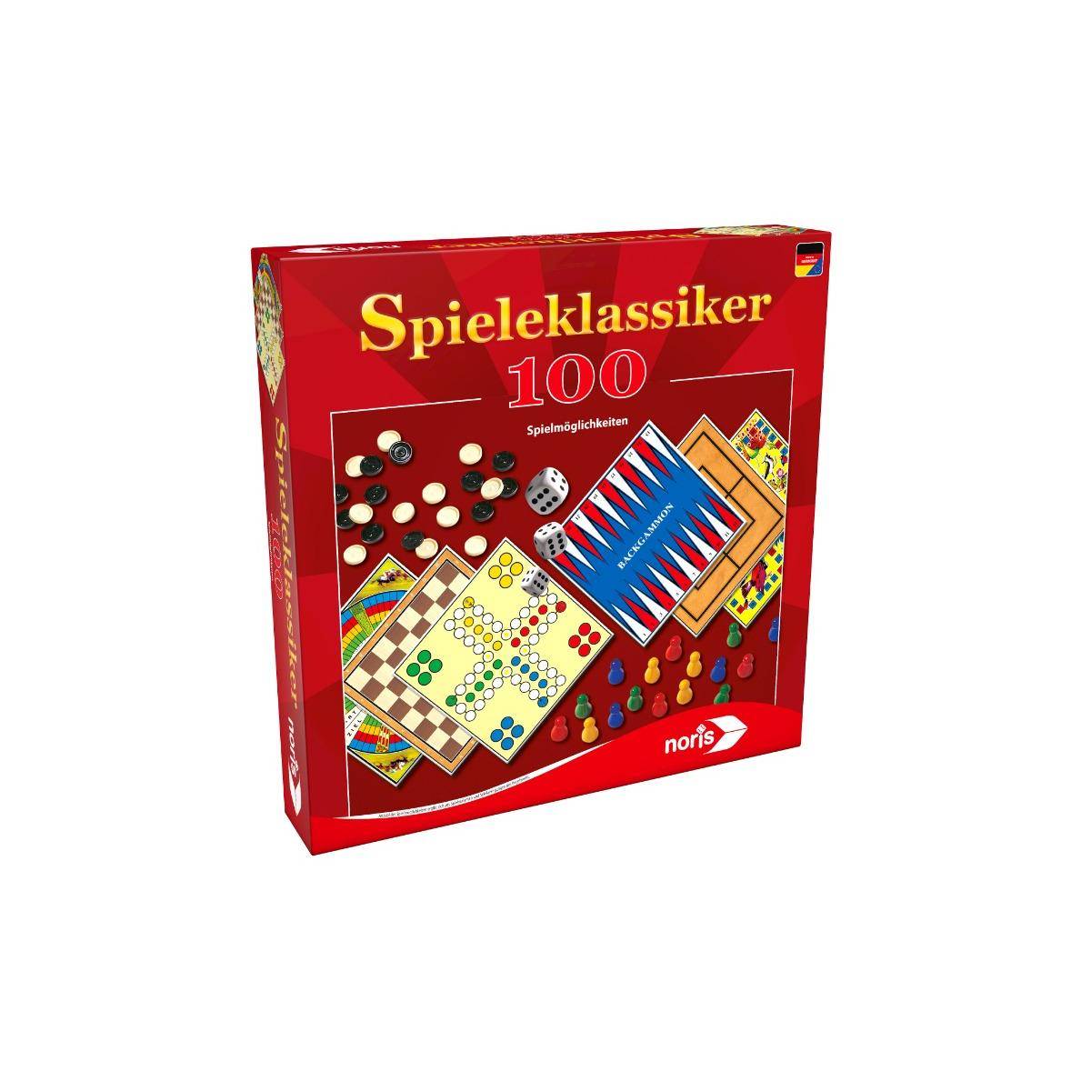 NOR11686 - Spielesammlung 100 Spielmöglichkeiten, Brettspiel, 2-6 Spieler, ab 6 Jahren (DE-Ausgabe)