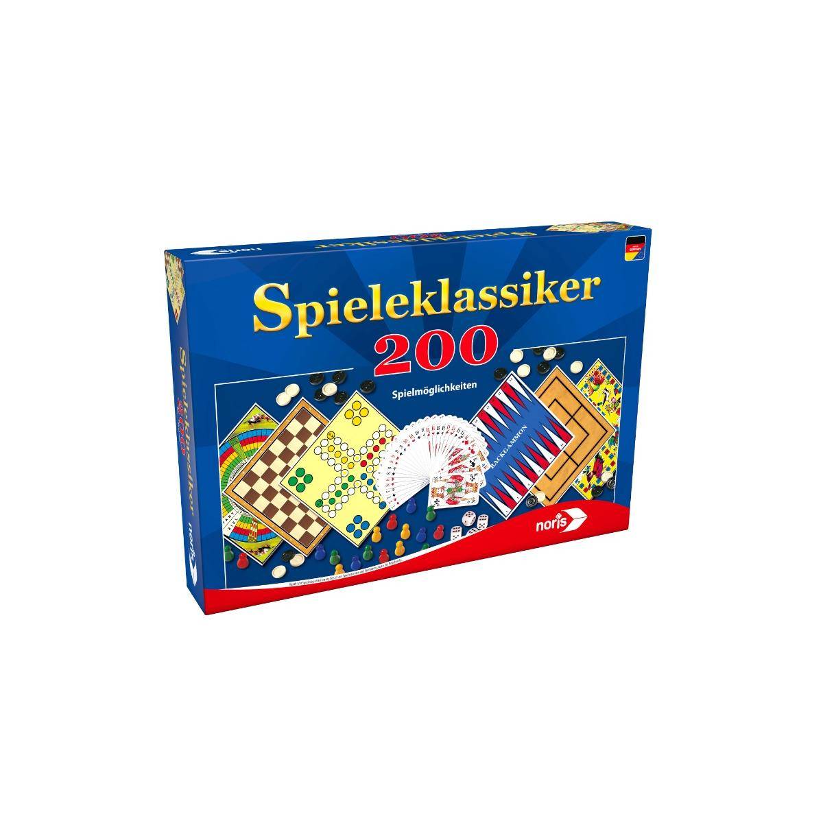 NOR11687 - Spielesammlung 200 Spielmöglichkeiten, Brettspiel, 2-6 Spieler, ab 6 Jahren (DE-Ausgabe)
