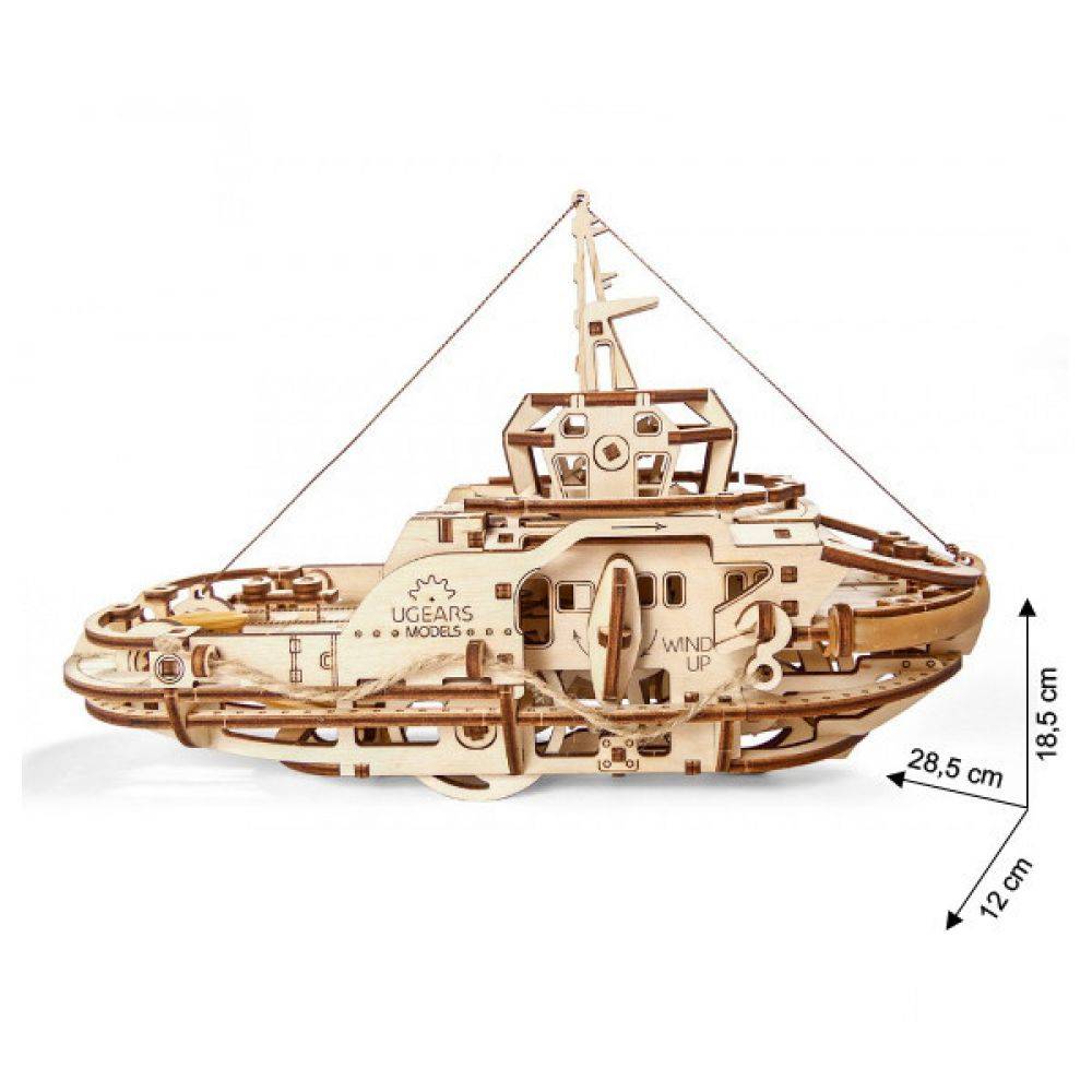 Ugears - Holz Modellbau Tugboat Schlepper Schiff 169 Teile