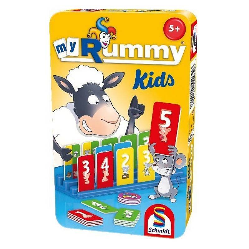 SSP51439 - MyRummy Kids (in Metalldose) - Kartenspiel, 2-4 Spieler, ab 5 Jahren (DE-Ausgabe)