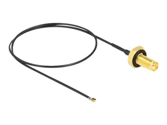 Delock - Antennenkabel - SMA (W) Bulkhead bis MHF 4L LK (M)