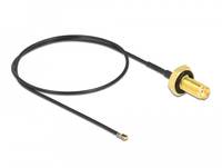 Delock - Antennenkabel - SMA (W) Bulkhead bis MHF 4L LK (M)