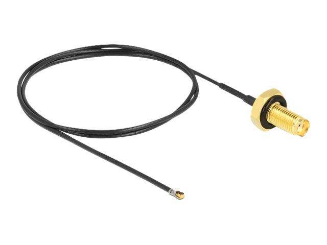 Delock - Antennenkabel - SMA (W) Bulkhead bis MHF 4L LK (M)