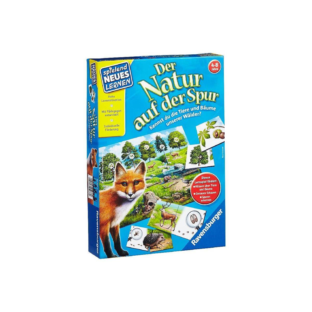 25041 - Der Natur auf der Spur, Lernspiel, für 2-4 Spieler, ab 4 Jahren (DE-Ausgabe)
