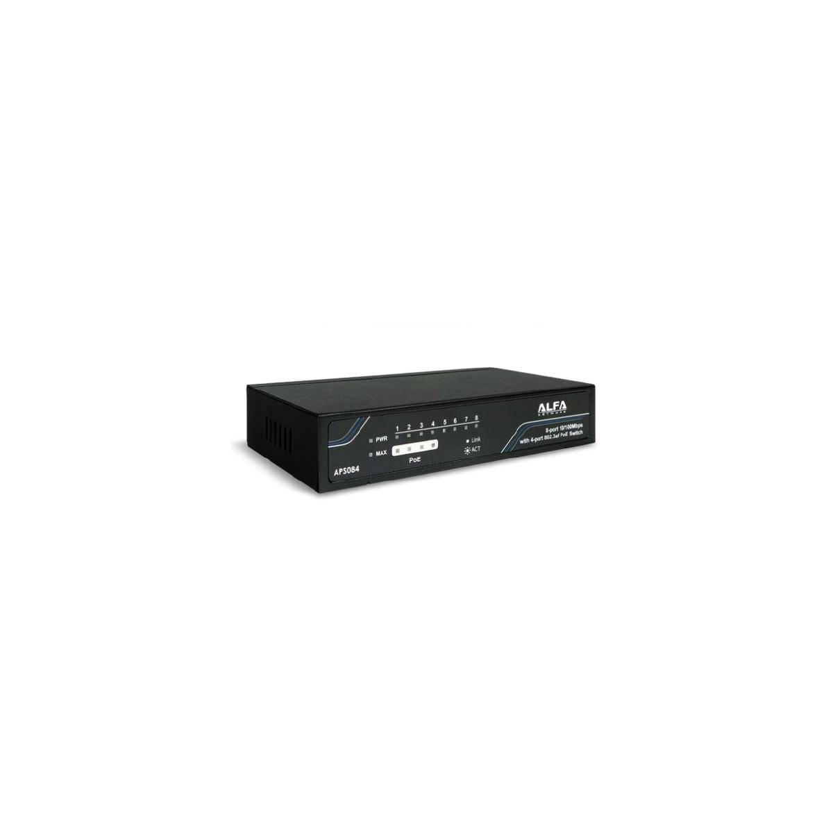 APS084 - Desktop Ethernet Switch, 8-Port 10/100 Mbps mit 4-Port PoE