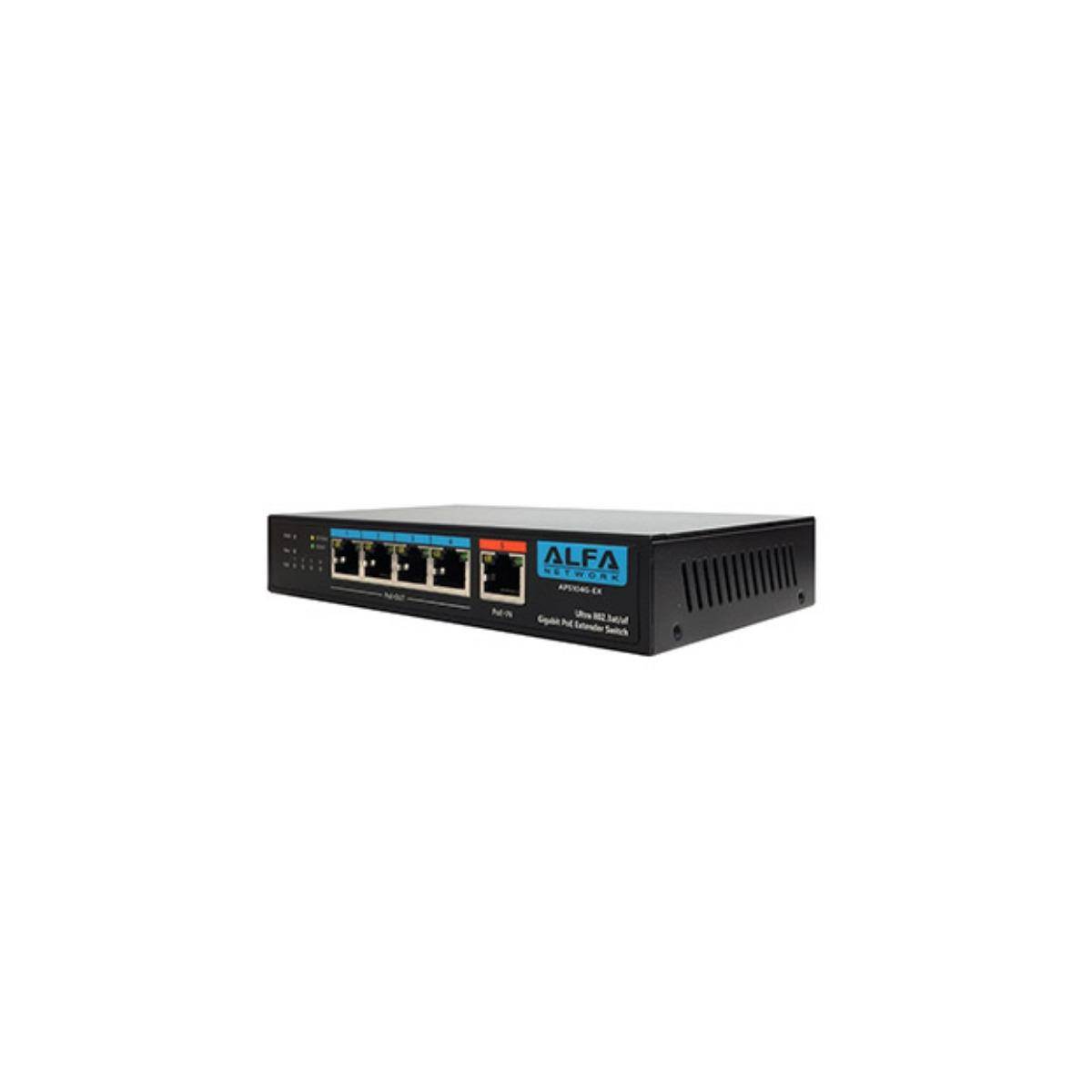 APS104G-EX - 60 W Ultra PoE zu 4-Port 802.3af/at Gigabit PoE Extender Switch