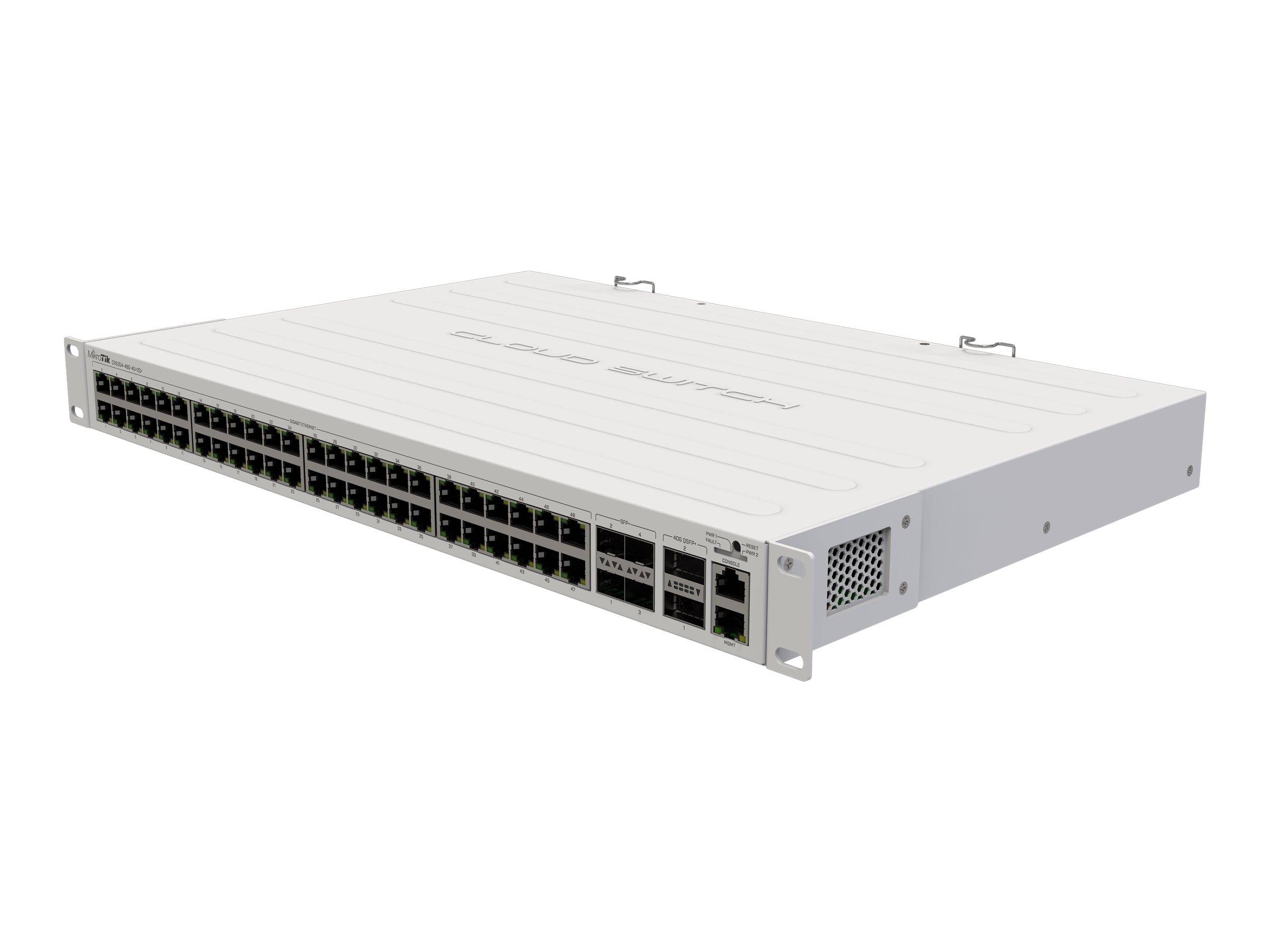 MikroTik CRS354-48G-4S+2Q+RM - Switch - L3 - 48 x 10/100/1000 + 4 x 10 Gigabit S