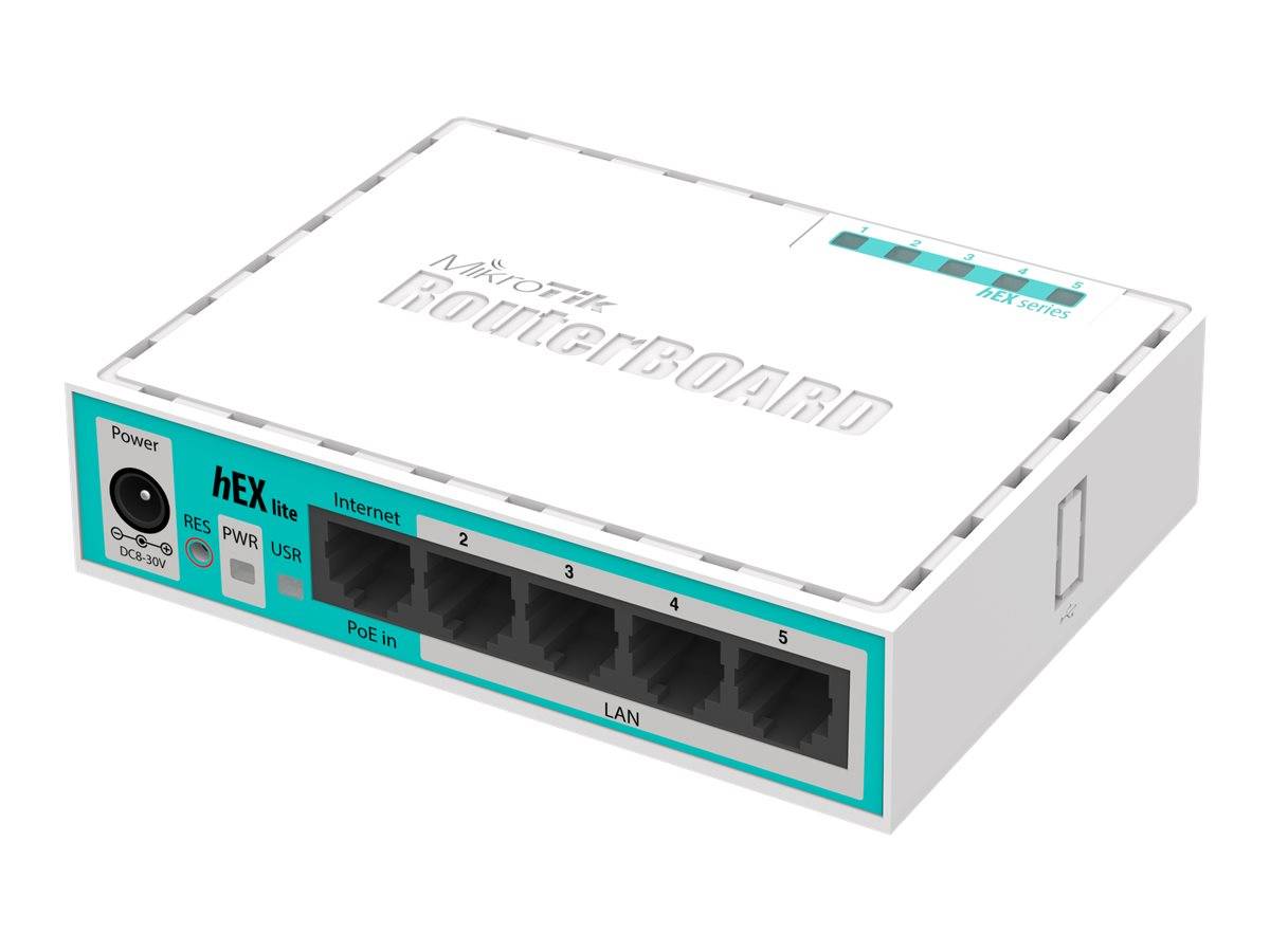 MikroTik RouterBOARD hEX lite RB750r2 - Router - 4-Port-Switch
