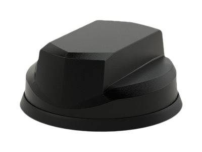 Ein schwarzer, eckiger Knopf mit flacher Oberseite und abgerundeter Basis, wahrscheinlich zum Einstellen von Einstellungen an einem Gerät oder einer Vorrichtung verwendet.