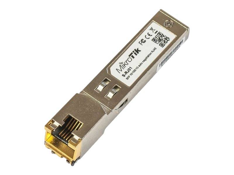 MikroTik S-RJ01 - SFP (Mini-GBIC)-Transceiver-Modul - GigE - 10Base-T, 100Base-TX, 1000Base-T - SFP (mini-GBIC)