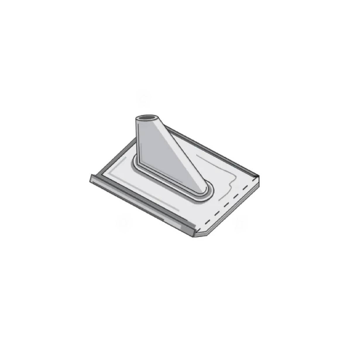 ZBZ4860B - Anformzinkziegel mit Stutzen für die Mastmontage, blank, 60 mm