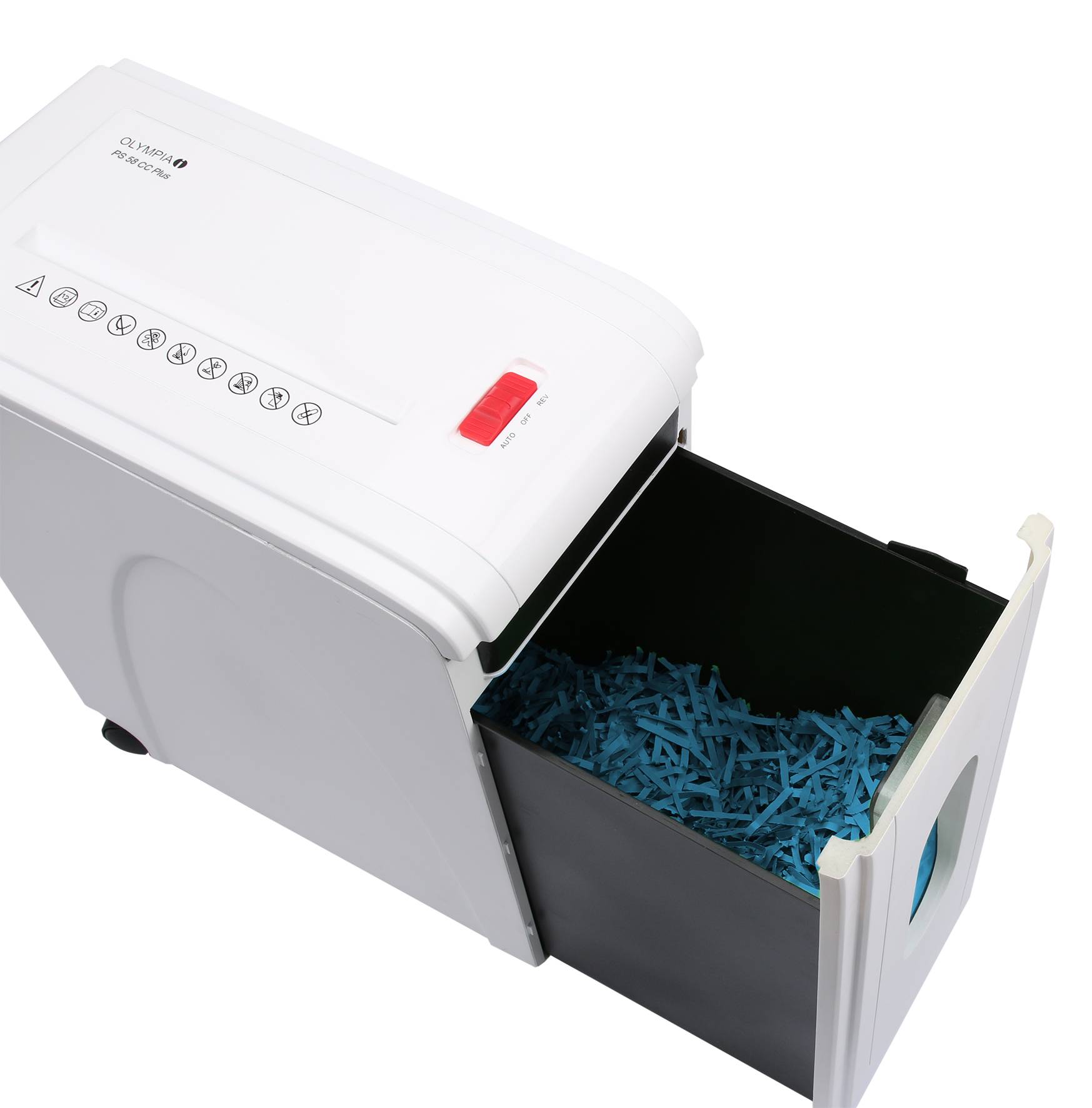 B-Ware OLYMPIA Aktenvernichter Partikelschnitt 12 Blätter Sicherheitsstufe P4 PS58CC Plus