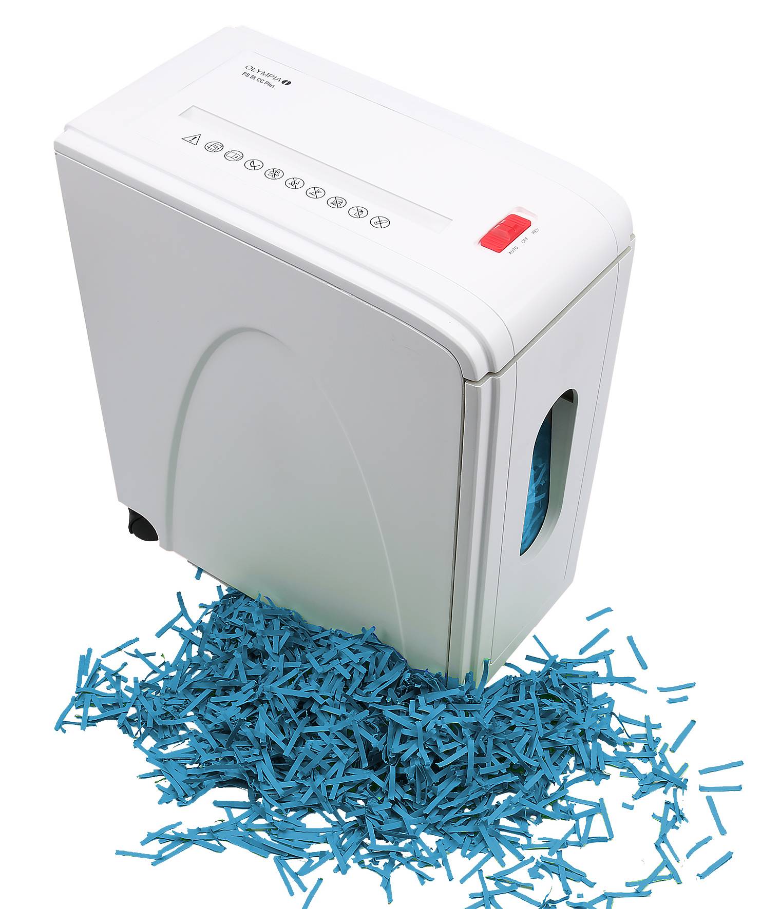 B-Ware OLYMPIA Aktenvernichter Partikelschnitt 12 Blätter Sicherheitsstufe P4 PS58CC Plus