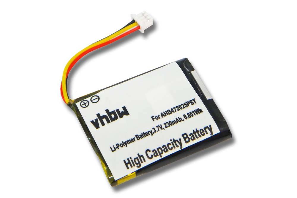 Li-Polymer-Akku - 230mAh (3.7V) - für wireless Headset, Kopfhörer wie Logitech 533-000067, AHB472625PST, L/N: 1109, L/N: