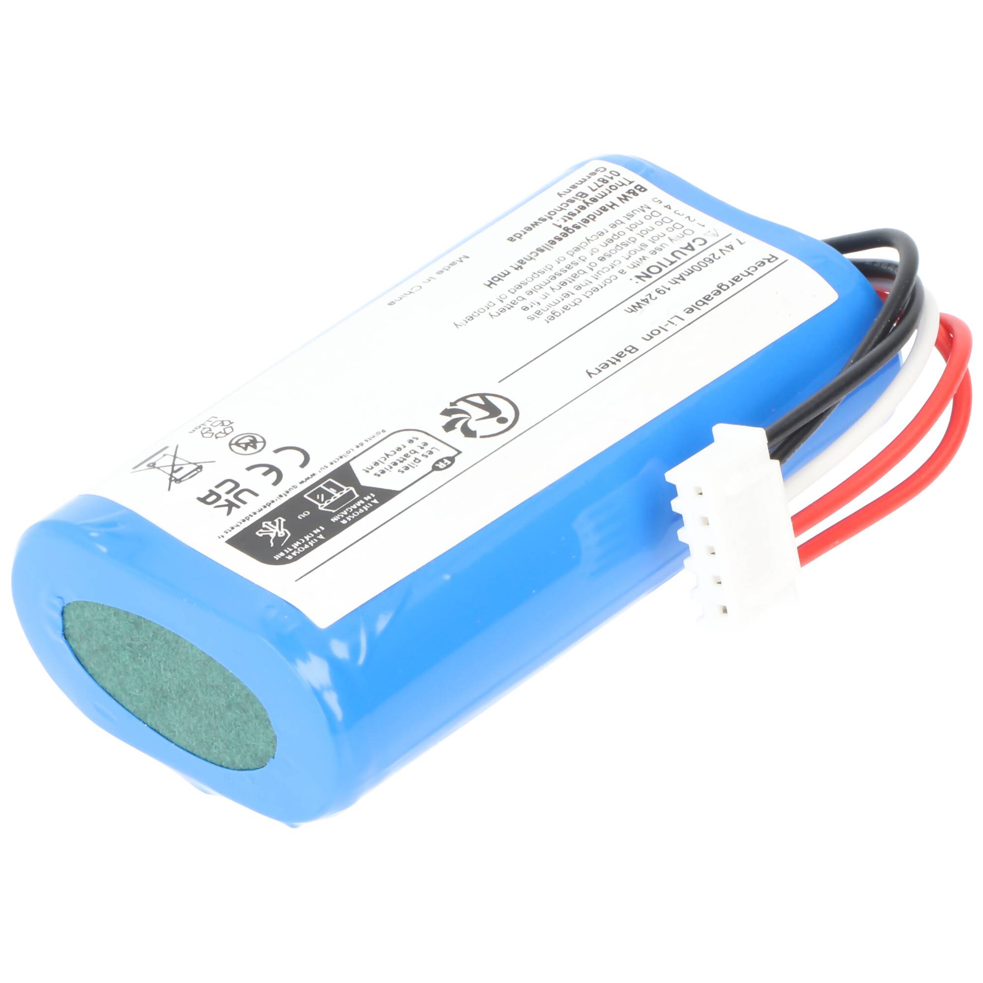 Akku für Anker SoundCore Boost wie 2S18650, 2600mAh für Lautsprecher Boxen Speaker