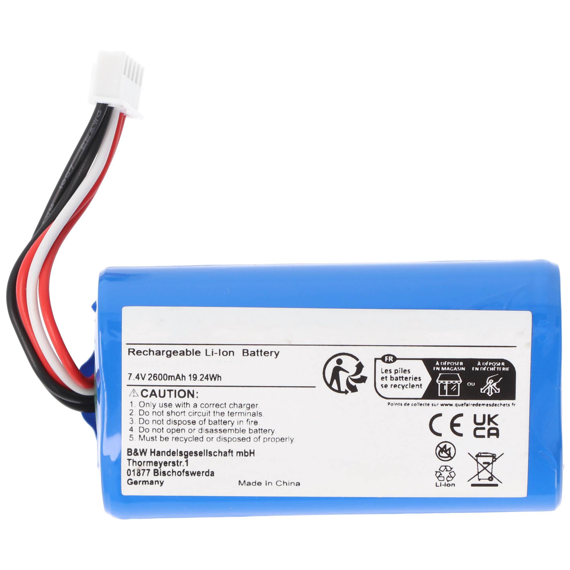 Akku für Anker SoundCore Boost wie 2S18650, 2600mAh für Lautsprecher Boxen Speaker