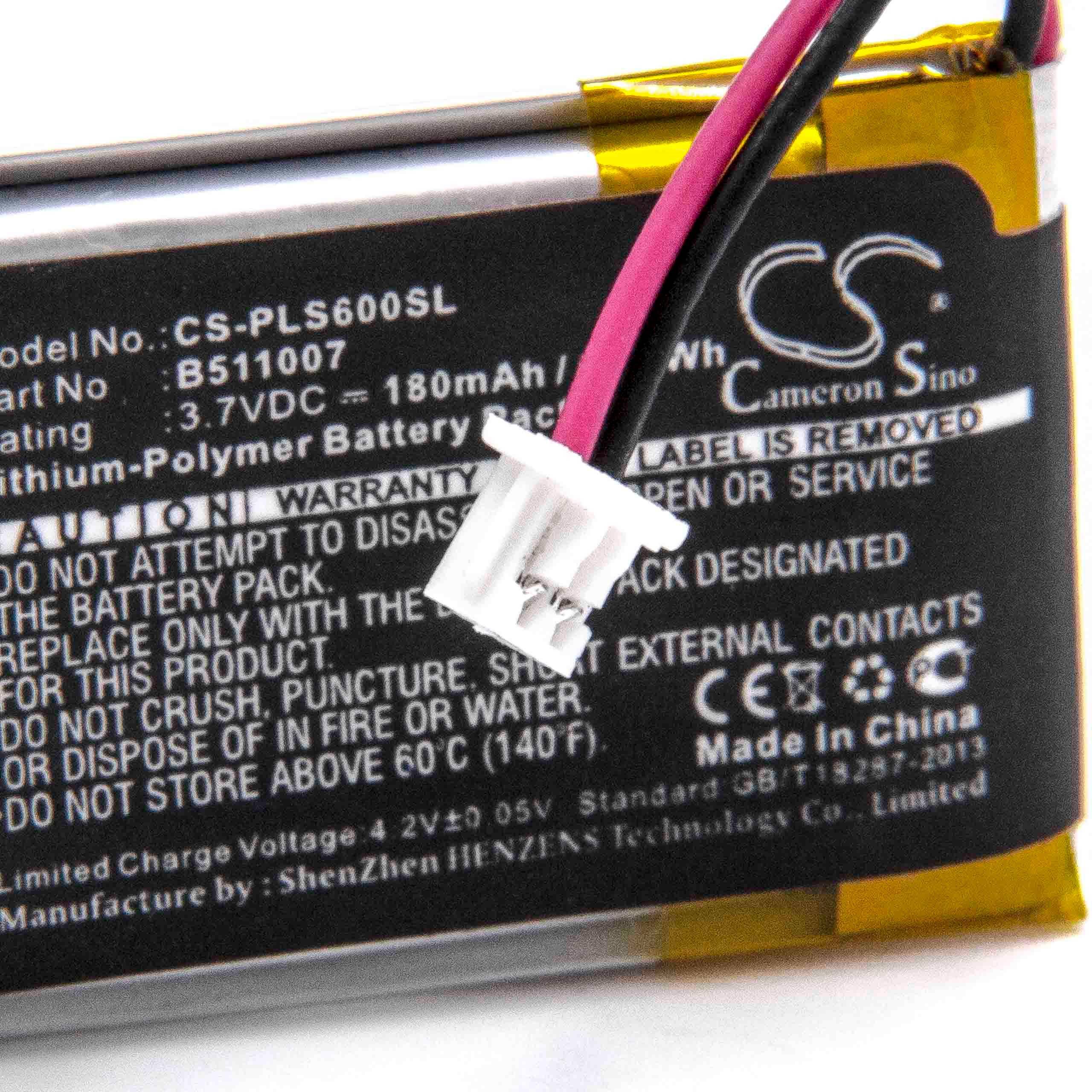Li-Polymer-Akku - 180mAh (3.7V) - für wireless Headset, Kopfhörer wie B511007