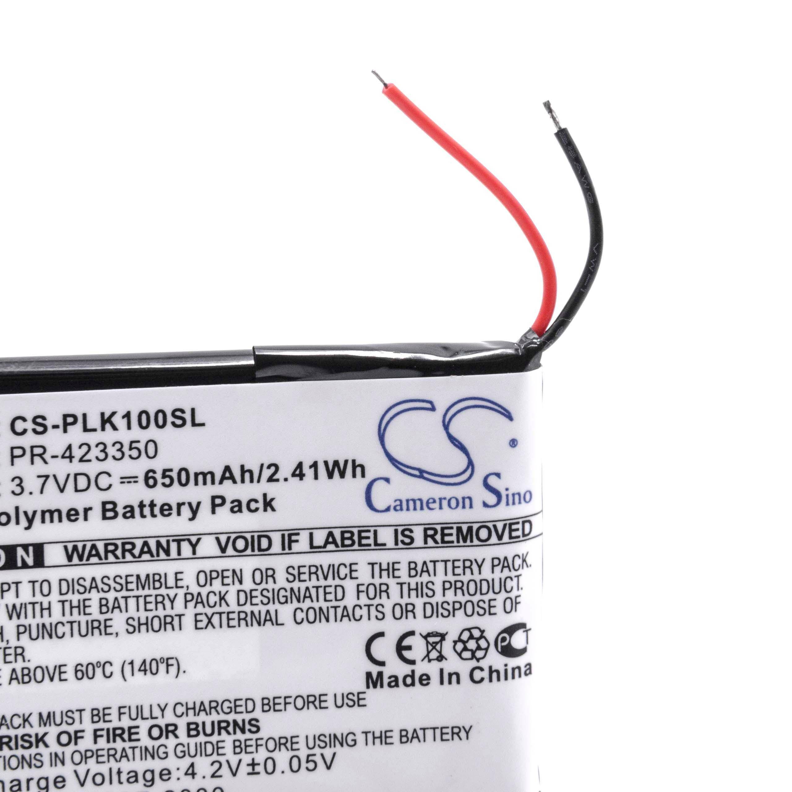 Li-Polymer-Akku - 650mAh 3.7V für wireless Headset, Kopfhörer wie Sony 1-756-920-21, 1-756-920-31, LIS1427HEPCC, LIS1427