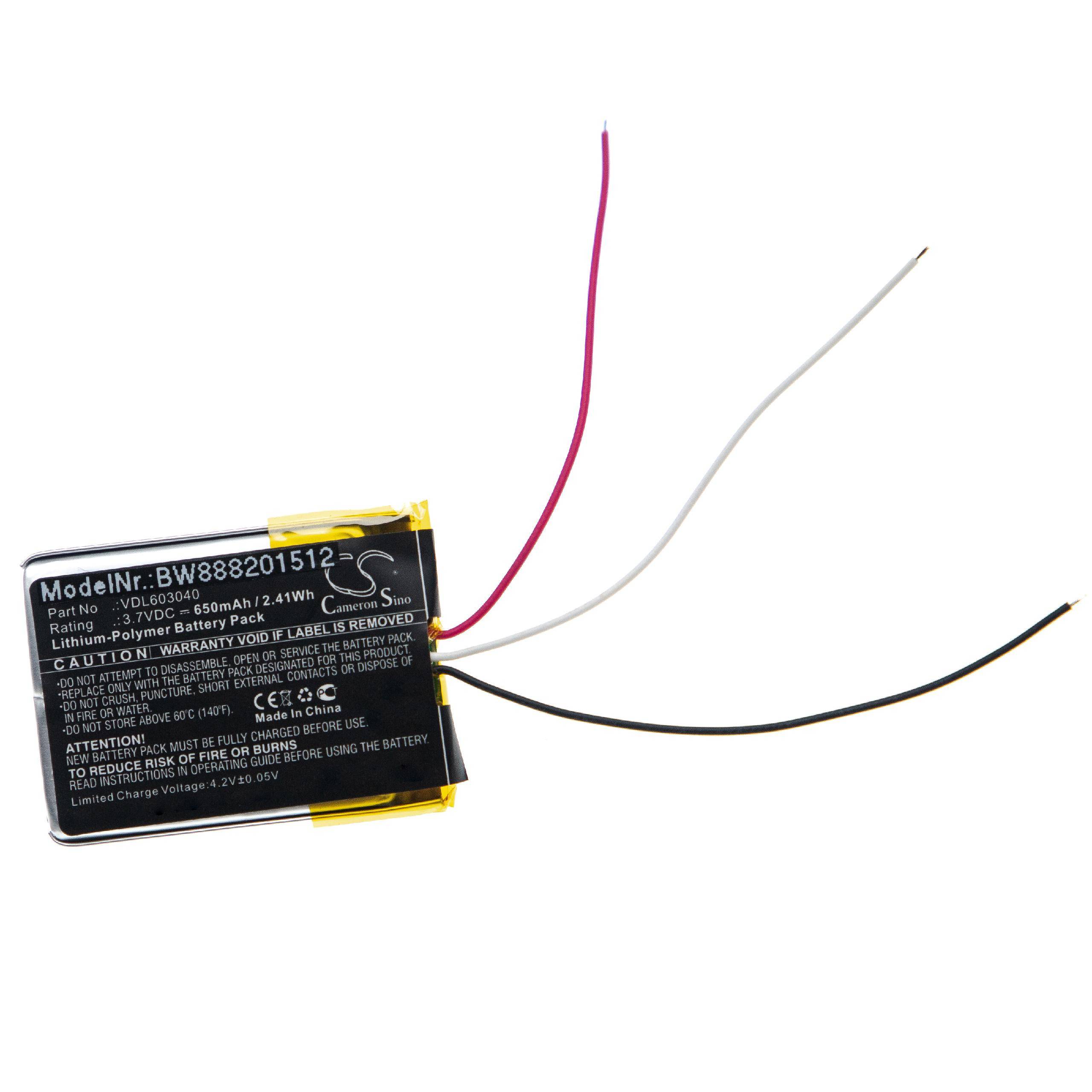 Akku für Marshall MID u.a. wie VDL603040, 650mAh