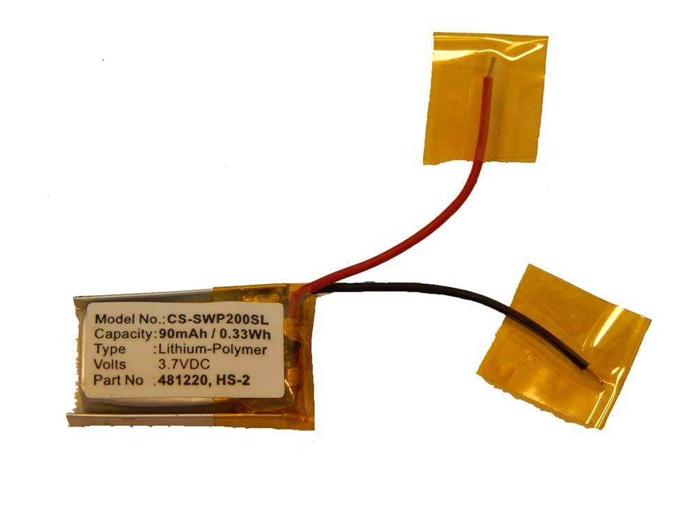 Li-Polymer-Akku - 90mAh (3.7V) - für wireless Headset, Kopfhörer wie 481220