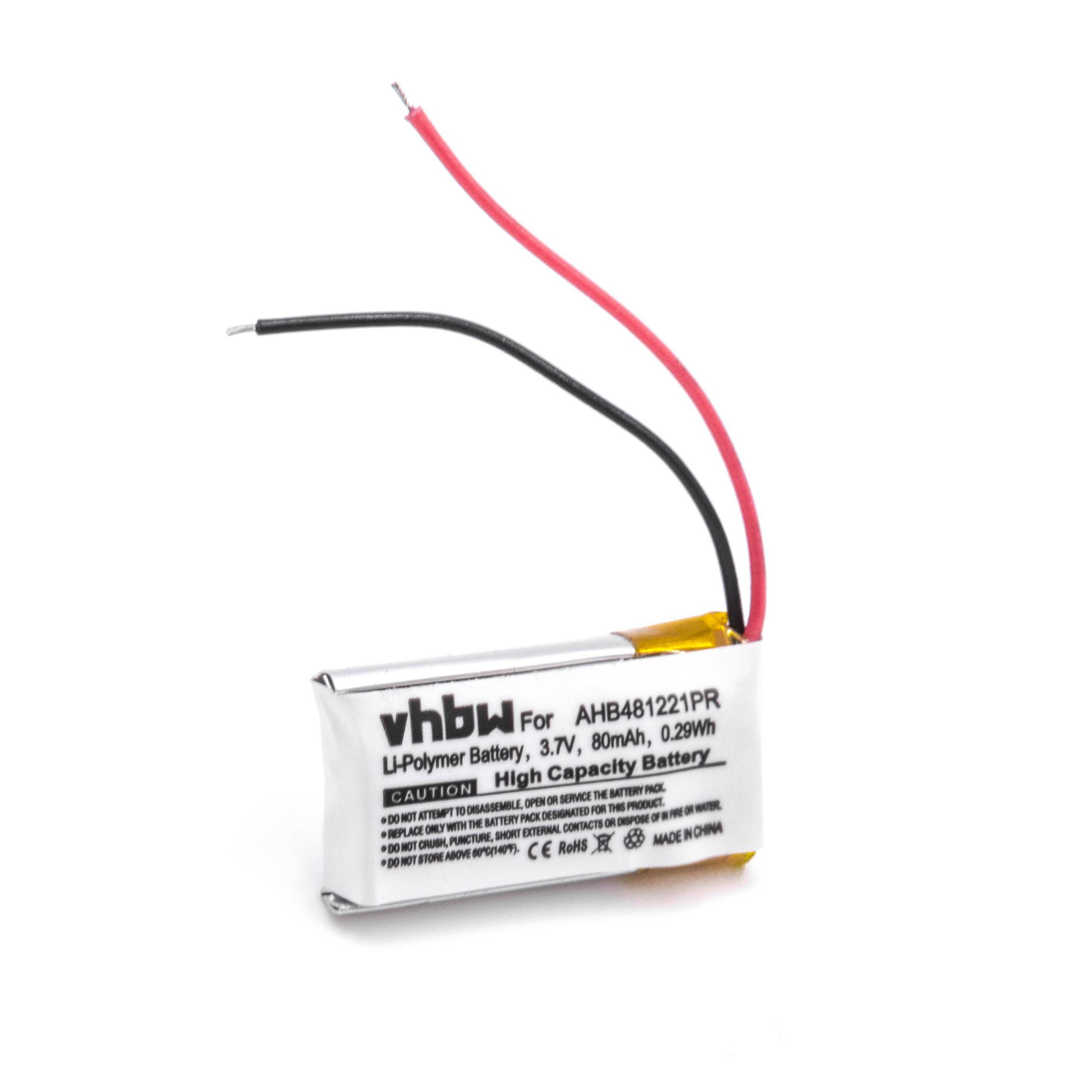 Li-Polymer-Akku - 80mAh (3.7V) - für wireless Headset, Kopfhörer wie Bose AHB481221PR