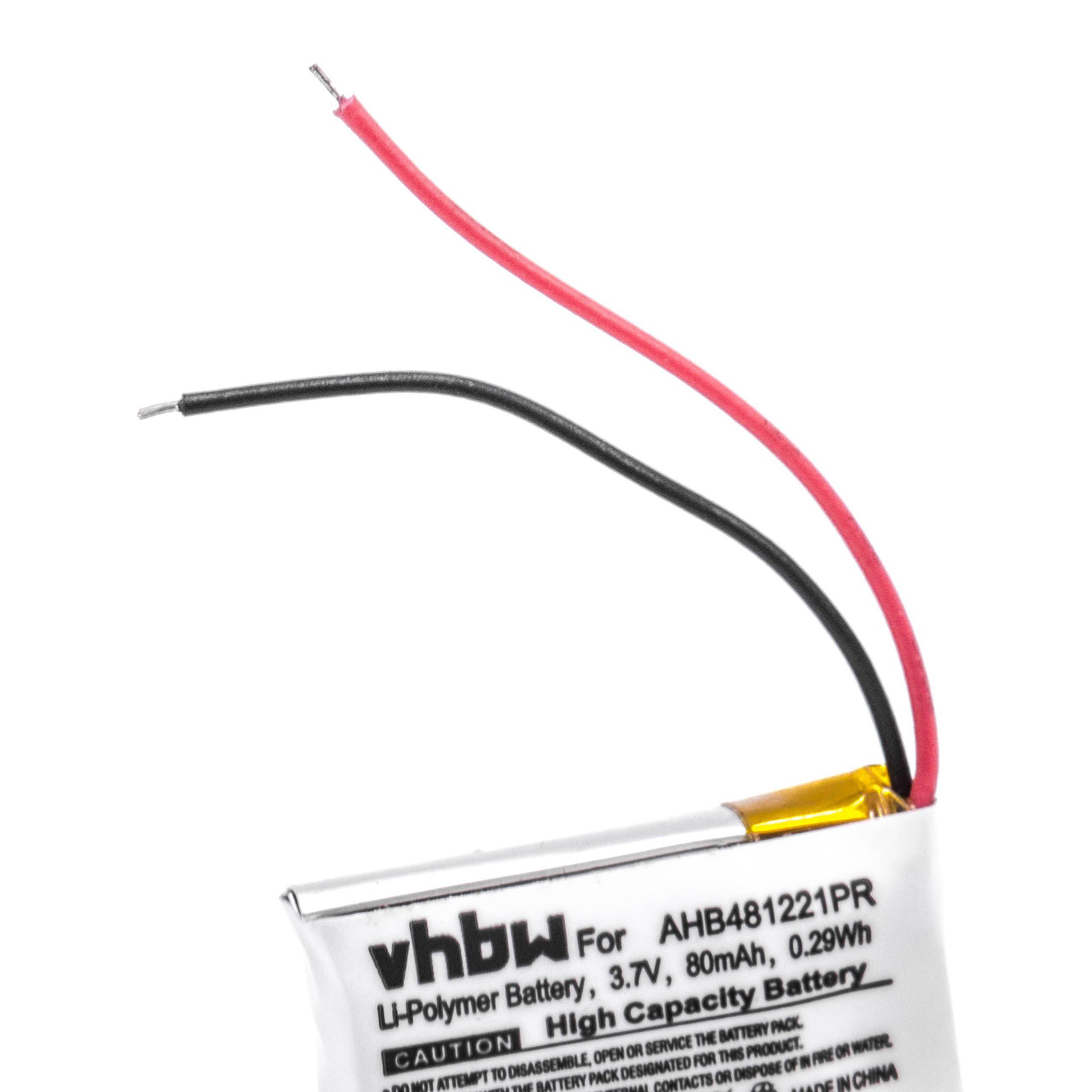 Li-Polymer-Akku - 80mAh (3.7V) - für wireless Headset, Kopfhörer wie Bose AHB481221PR