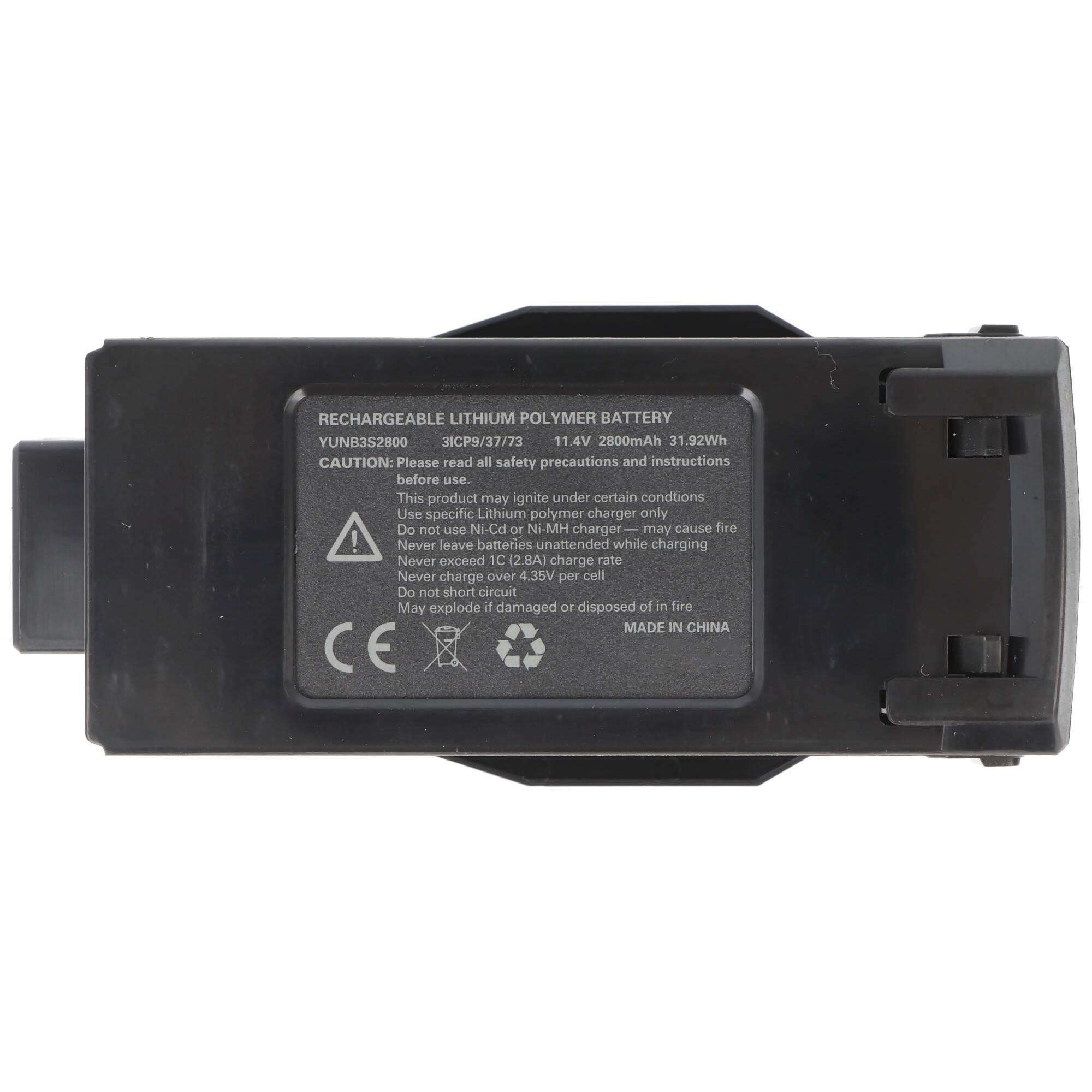 Li-Polymer-Akku 2800mAh 11.4V für Yuneec Mantis Q 3S Drohne, YUNB3S2800, 3ICP9/37/73