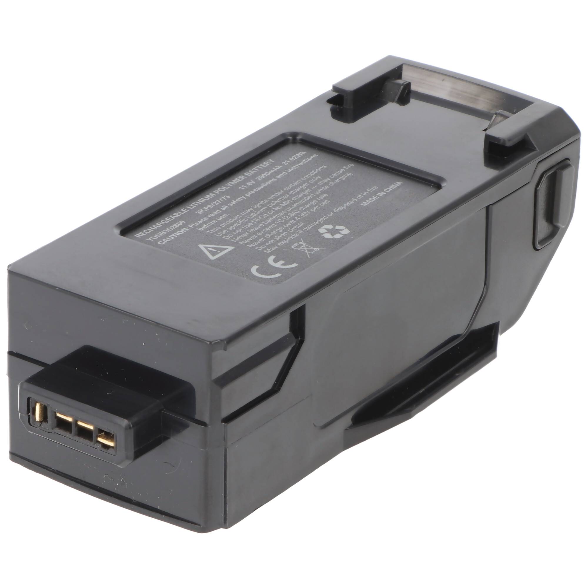 Li-Polymer-Akku 2800mAh 11.4V für Yuneec Mantis Q 3S Drohne, YUNB3S2800, 3ICP9/37/73