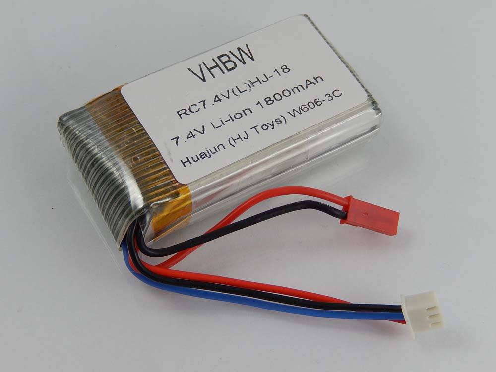 Li-Ion-Akku - 1800mAh (7.4V) für Huajun W606-3C u.a. Drohne, Multicopter, Quadrocopter wie HJ-18