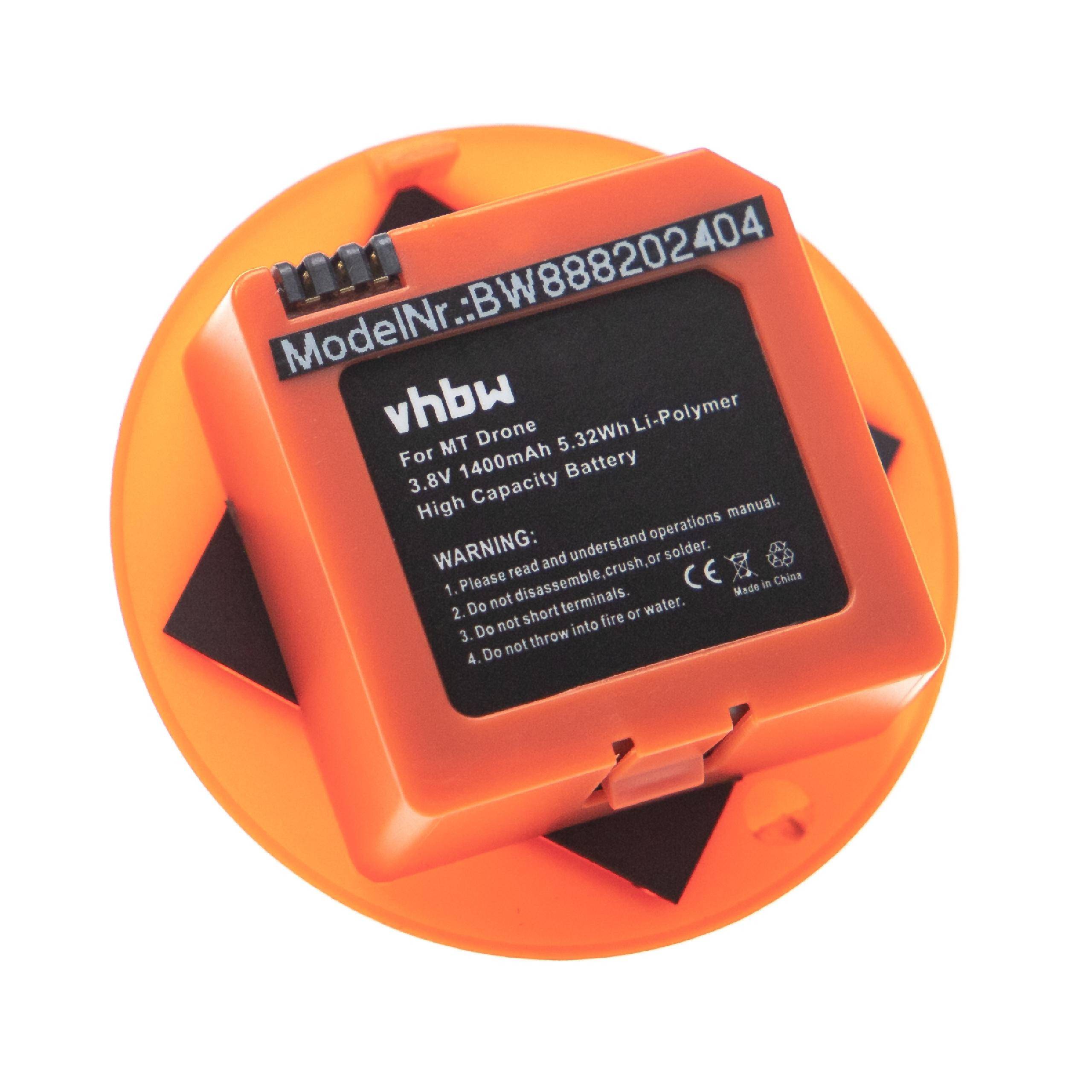 Li-Polymer-Akku - 1400mAh (3.8V) für Mitu RC Quadcopter u.a. Drohne, Multicopter, Quadrocopter