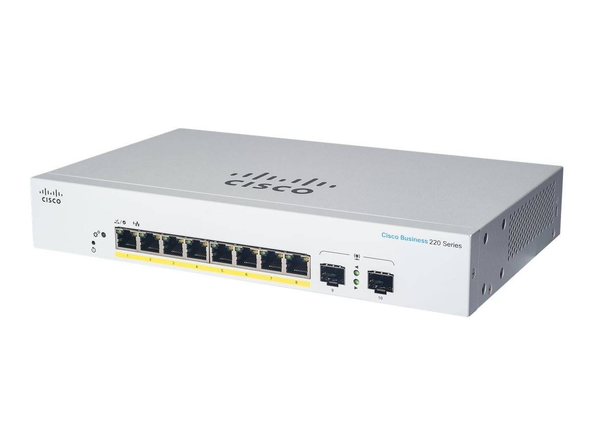 Cisco Business 220 Series CBS220-8P-E-2G - Switch - Smart - 8 x 10/100/1000 (PoE+)