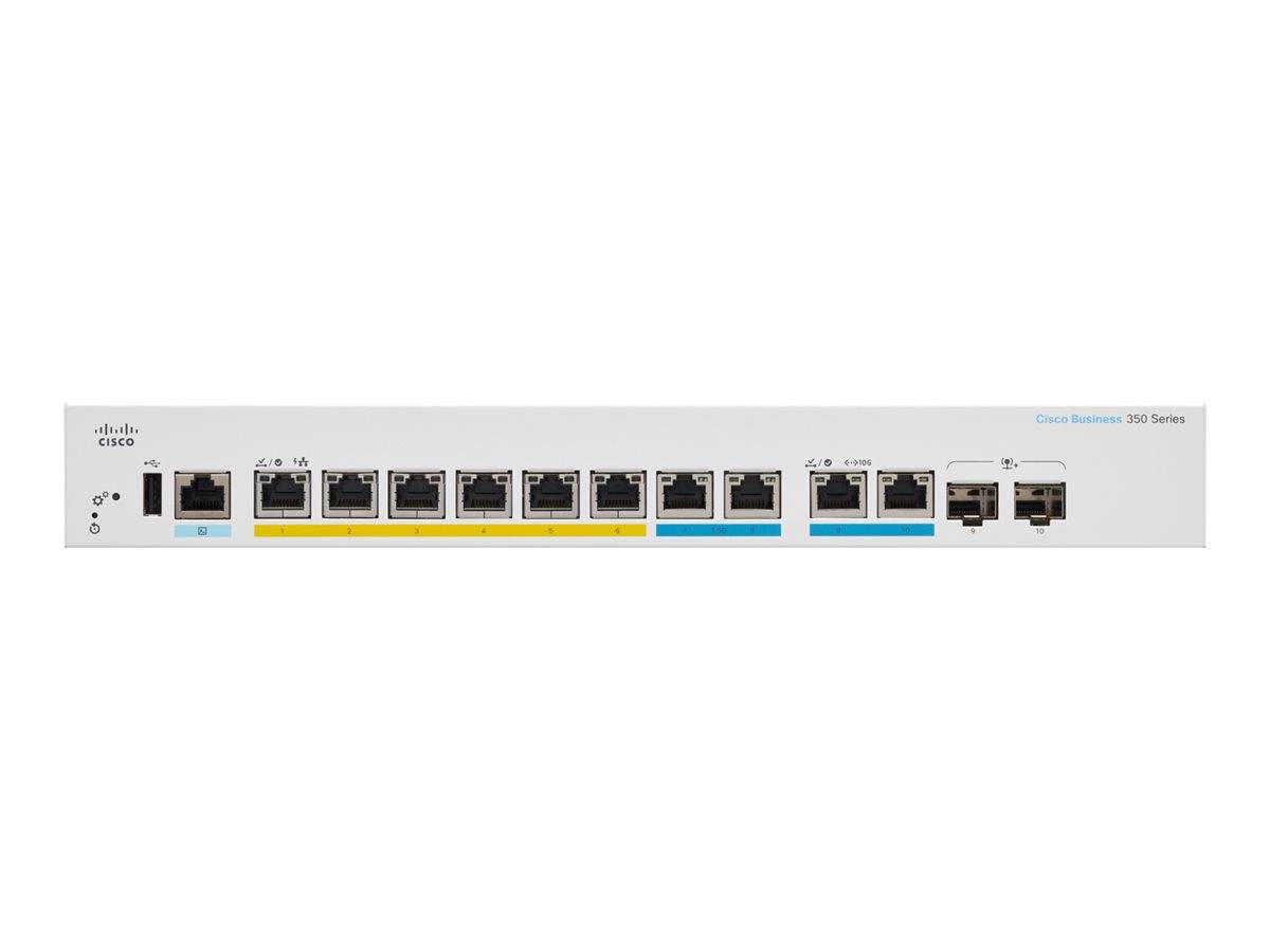 Cisco Business 350 Series CBS350-8MGP-2X - Switch - L3 - managed - 6 x 10/100/1000 (PoE+)