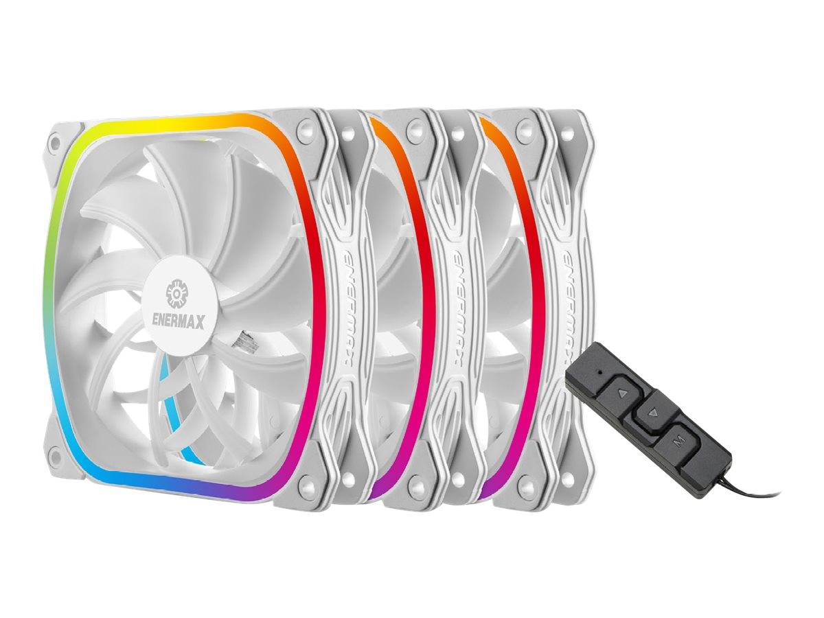 Enermax SquA RGB UCSQARGB12P-W-BP3 - Gehäuselüfter