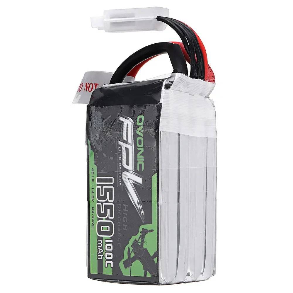 Li-Polymer-Akku 1550mAh 14.8V 100C 4S XT60-Stecker für Modellbau, Drohne, Multicopter, Quadrocopter wie 4S1P