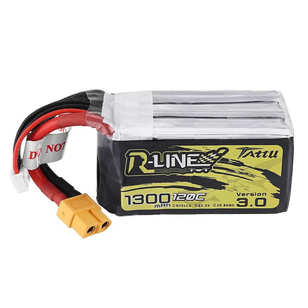 Li-Polymer-Akku - 1300mAh (22.2V) 120C 6S R-Line V3 XT60-Stecker für Modellbau, Drohne, Multicopter, Quadrocopter wie 6S