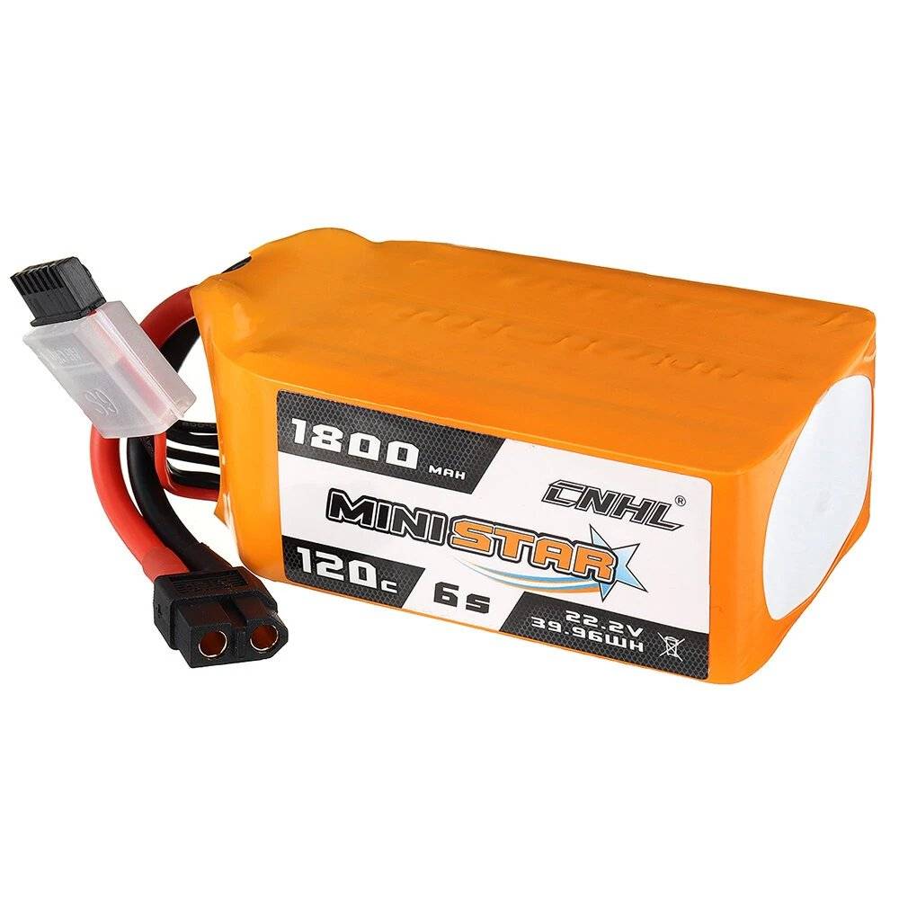 Li-Polymer-Akku - 1800mAh (22.2V) 120C 6S XT60-Stecker für Modellbau, Drohne, Multicopter, Quadrocopter wie 6S1P