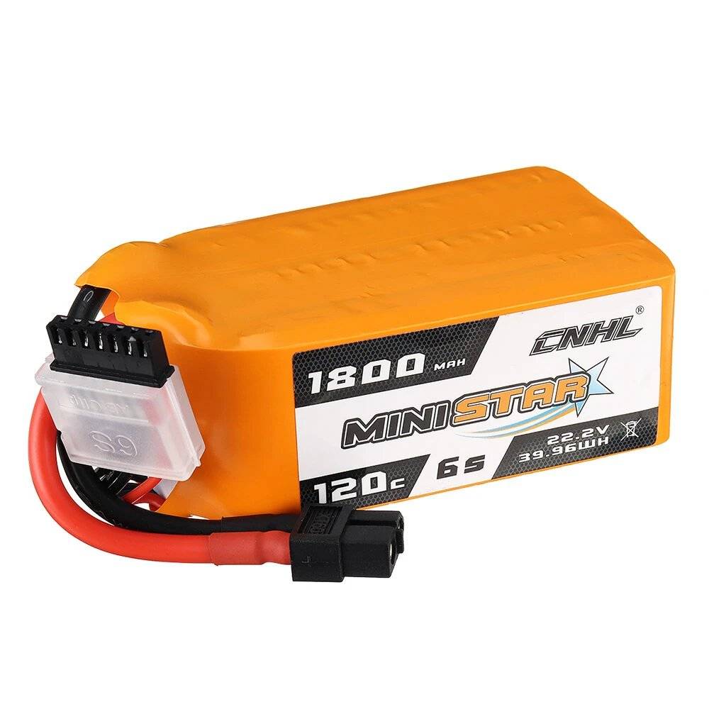 Li-Polymer-Akku - 1800mAh (22.2V) 120C 6S XT60-Stecker für Modellbau, Drohne, Multicopter, Quadrocopter wie 6S1P