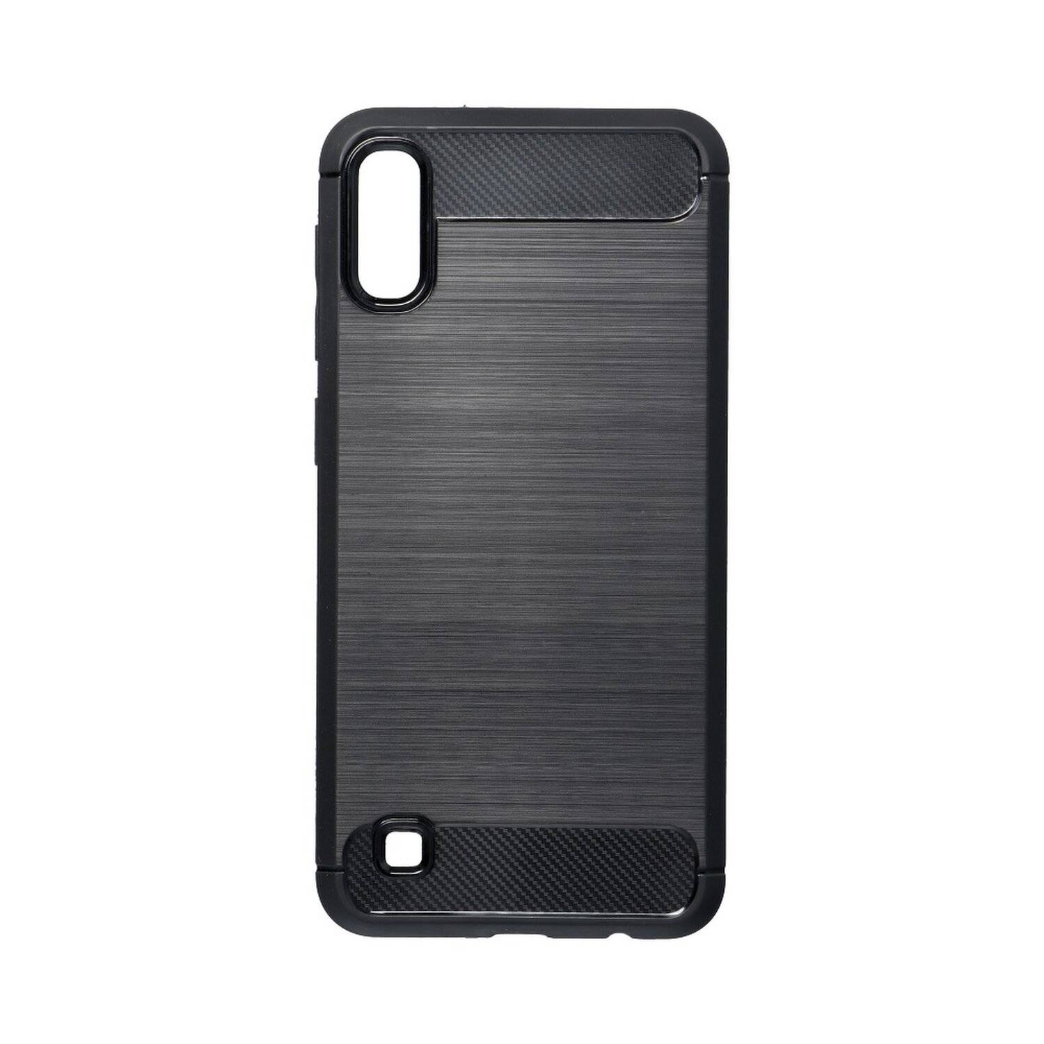 Silikon Hülle Carbon kompatibel mit SAMSUNG GALAXY A22 5G (A226B) Case TPU Soft Handyhülle Cover Schutzhülle Schwarz