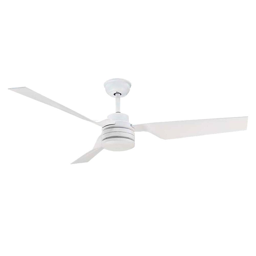 Decken Ventilator mit Fernbedienung Wohnzimmer Lüfter, weiß, Sommer-/Wintermodus 3 Geschwindigkeiten Timer, 132 cm