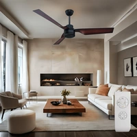 Decken Ventilator mit Fernbedienung Wohnzimmer Lüfter, schwarz braun, Sommer-/Wintermodus 3 Geschwindigkeiten Timer, 132 cm Decken Ventilator mit Fernbedienung Wohnzimmer Lüfter, schwarz braun, Sommer-/Wintermodus 3 Geschwindigkeiten Timer, 132 cm