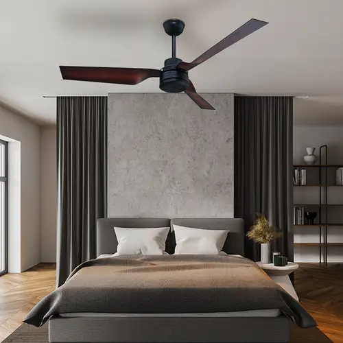 Decken Ventilator mit Fernbedienung Wohnzimmer Lüfter, schwarz braun, Sommer-/Wintermodus 3 Geschwindigkeiten Timer, 132 cm Decken Ventilator mit Fernbedienung Wohnzimmer Lüfter, schwarz braun, Sommer-/Wintermodus 3 Geschwindigkeiten Timer, 132 cm