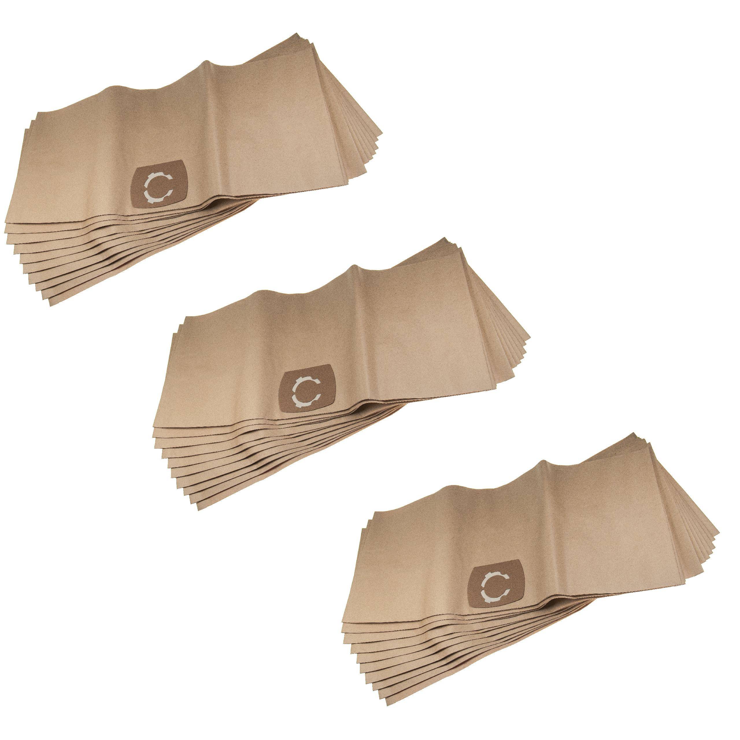 vhbw 30x Staubbeutel kompatibel mit Siemens VM 20000 - 20999 Staubsauger - 33,1cm x 77,7cm beige