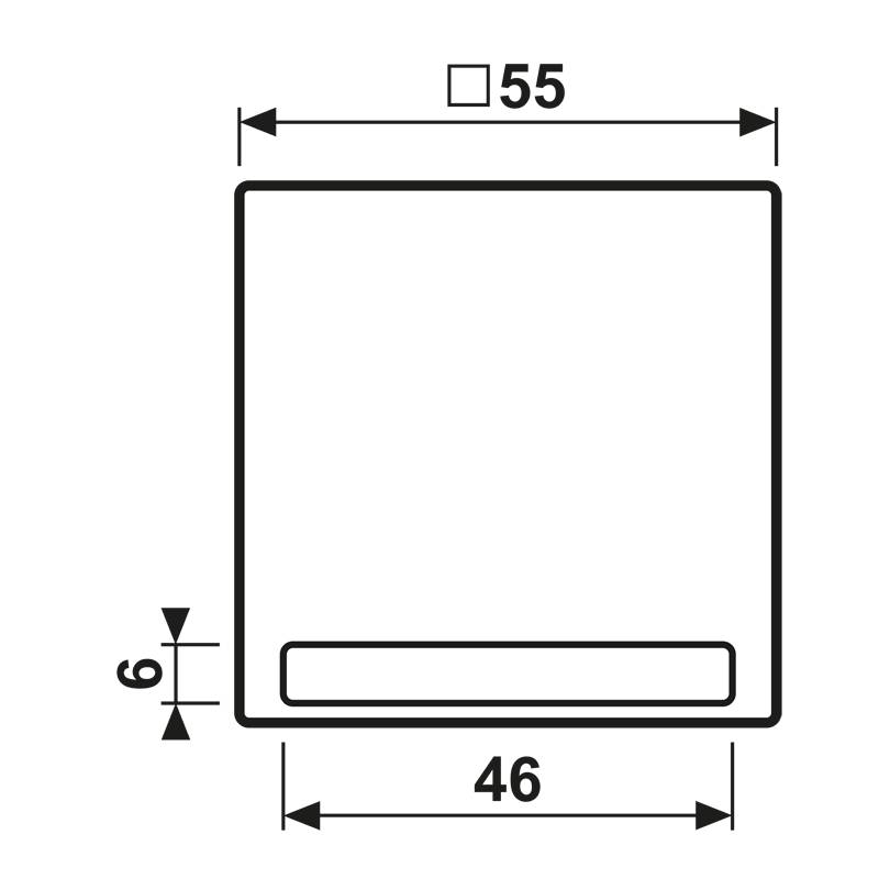 Jung Wippe mit Schriftfeld A 590 BF NA CH