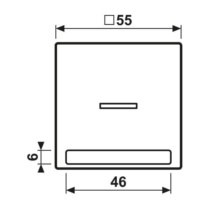 Jung Wippe mit Schriftfeld A 590 BF NA KO5 CH
