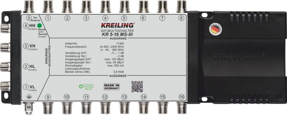 Kreiling Tech. Multischalter Stand alone KR 5-16 MS III