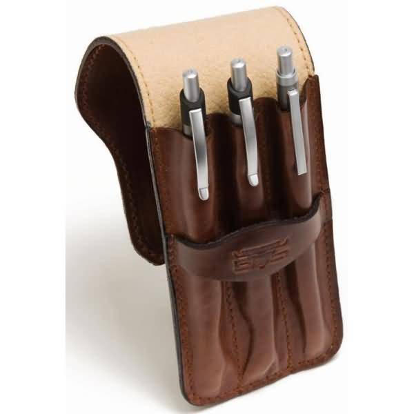 Stifteetui Sattelleder 17x7x2cm braun