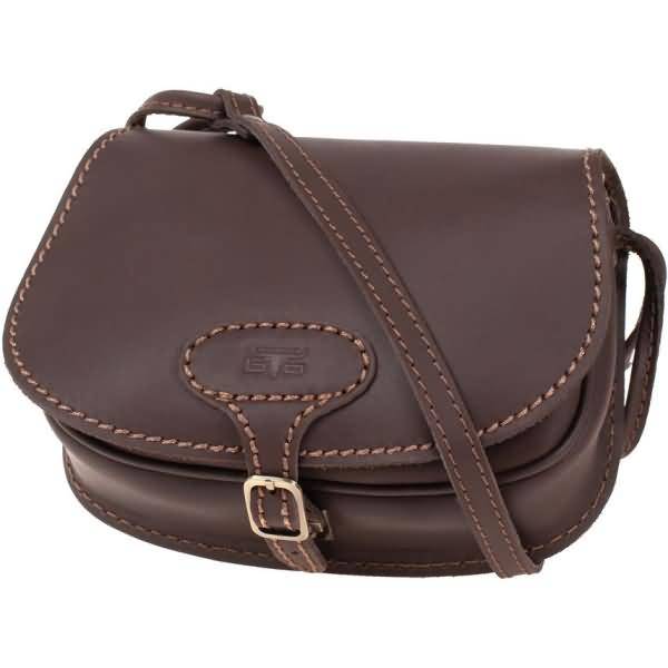 Damentasche Bonny Sattelleder 23x8x19 dunkelbraun