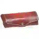 Brillenetui groß Sattelleder 16x3x8cm rot Brillenetui groß Sattelleder 16x3x8cm rot