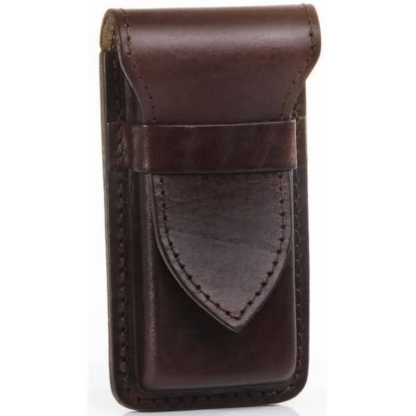 Stifteetui Sattelleder 16x2x7cm braun